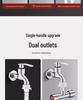 Dual-Outlet Washing Machine Faucet Diverter Valve for Easy Water Distribution