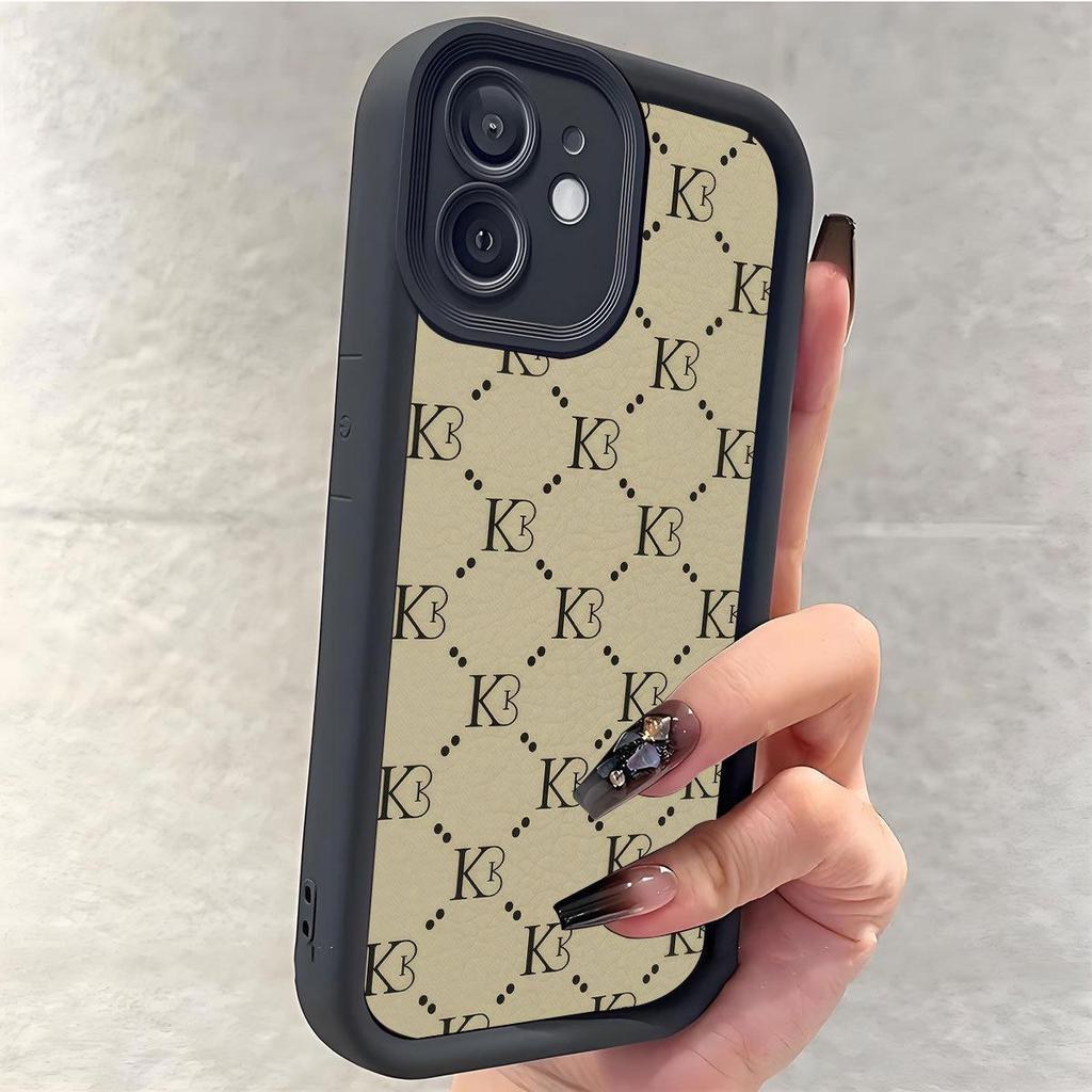 Brown Plaid Black Groove iPhone 14-17 Pro Max Protective Case