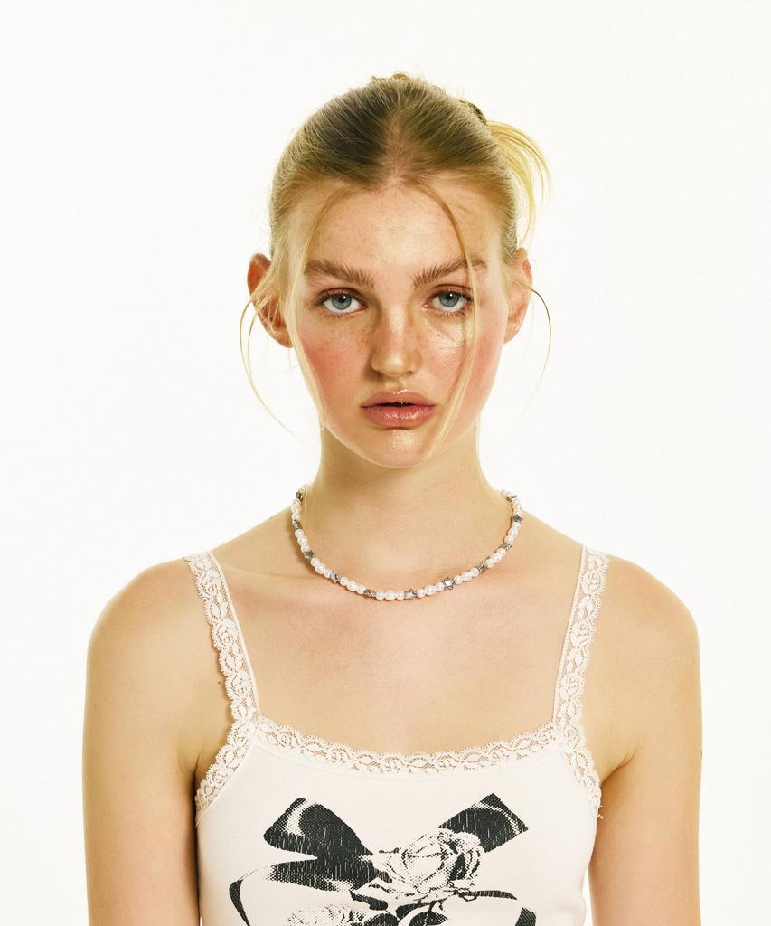 Preppers Club Silver Star Pearl Necklace