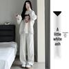 Gray Banana Women's Slimming Straight-Leg Track Pants - Petite 2025 Collection, Narrow Flare, Versatile Casual Wear for Spring and Autumn.
