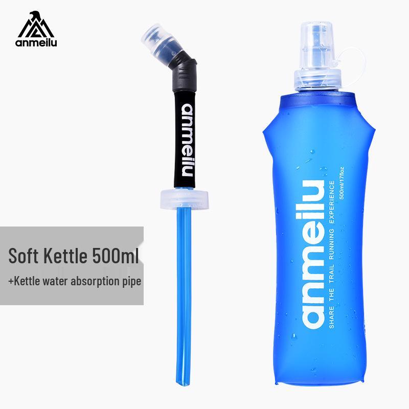 ANMEILU Foldable 500ML Soft Water Bottle for Outdoor Sports & Marathons 500ML