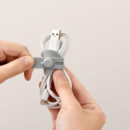 3Pcs Silicone Cable Tie Adjustable Self-adhesive Earphone Phone Charger Computer Power Cord Bundling Strap Reusable Wire Management Organizer Wrap