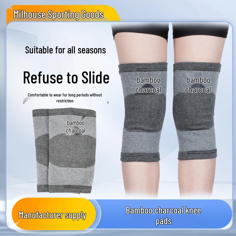 Women's Bamboo Charcoal Knee Pads - Summer Cooling for Mountaineering, Fitness, Running, Cycling - Shock Absorbing Sports Protective Gear