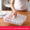 Anti-Fall Egg Storage Box with Lid - Vertical Plastic Egg Tray for Refrigerator