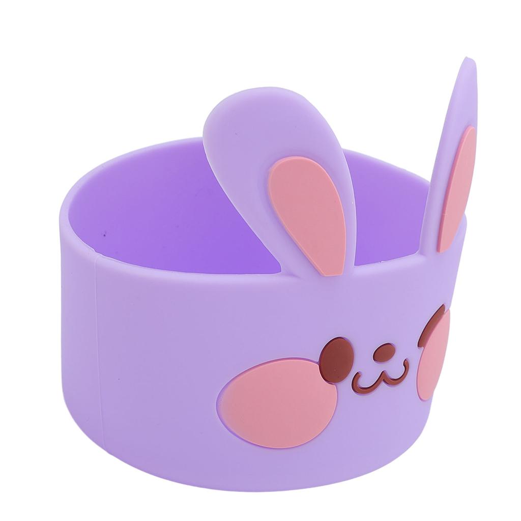 3 szt. Silikonowy ochraniacz na butelkę na wodę, antypoślizgowy rękaw ochronny, silikonowy ochraniacz na kubek z kreskówkowym królikiem dla