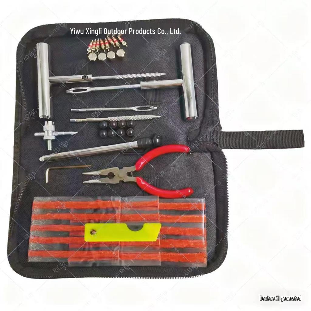 Universal Car Tire Quick Repair Kit - Emergency Outdoor Tool Set