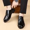 Autumn New Men's Classic Round Toe Lace-Up Wear-Resistant  Comfortable Casual Leather Shoes