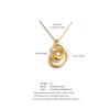 Yhpup New Stainless Steel Necklace Pendant Geometry Stylish Unique Attractive Women Collar Jewelry Water Resistant