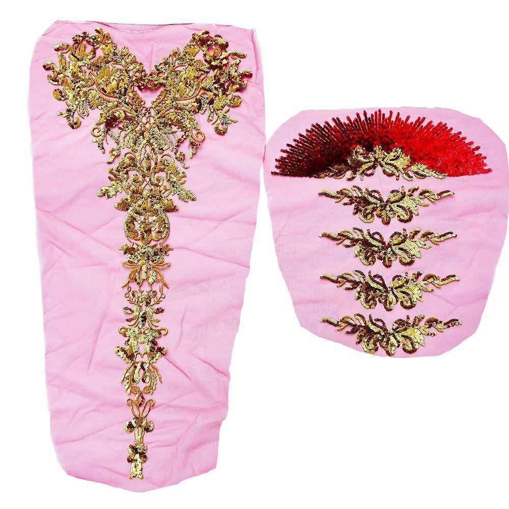 Gör-det-själv Broderade Blomsterlappar Paljettbroderi Paljettlappar Spetsapplikationer Bröllop