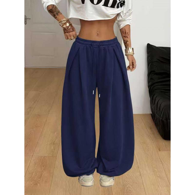 High-Waisted Wide-Leg Jogger Pants Women Relaxed Fit Streetwear Sweatpants In Soft Stretch Fabric