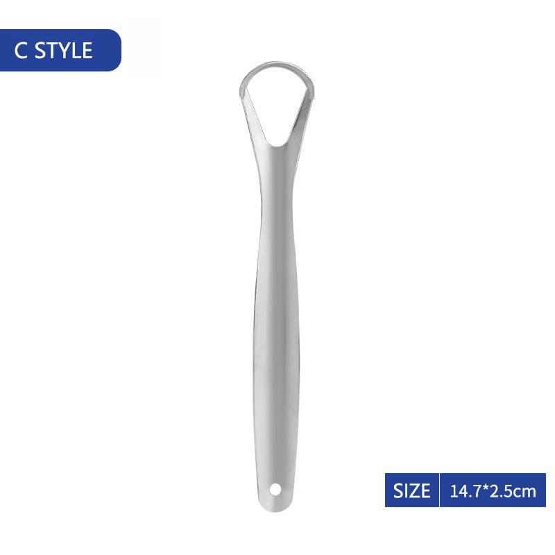 

Durable And Safe Open Type Tongue Scraper Stainless Steel Oral Tongue Cleaner Brush Cleaning Coated Tongue Toothbrush Oral Hygiene Care Tools