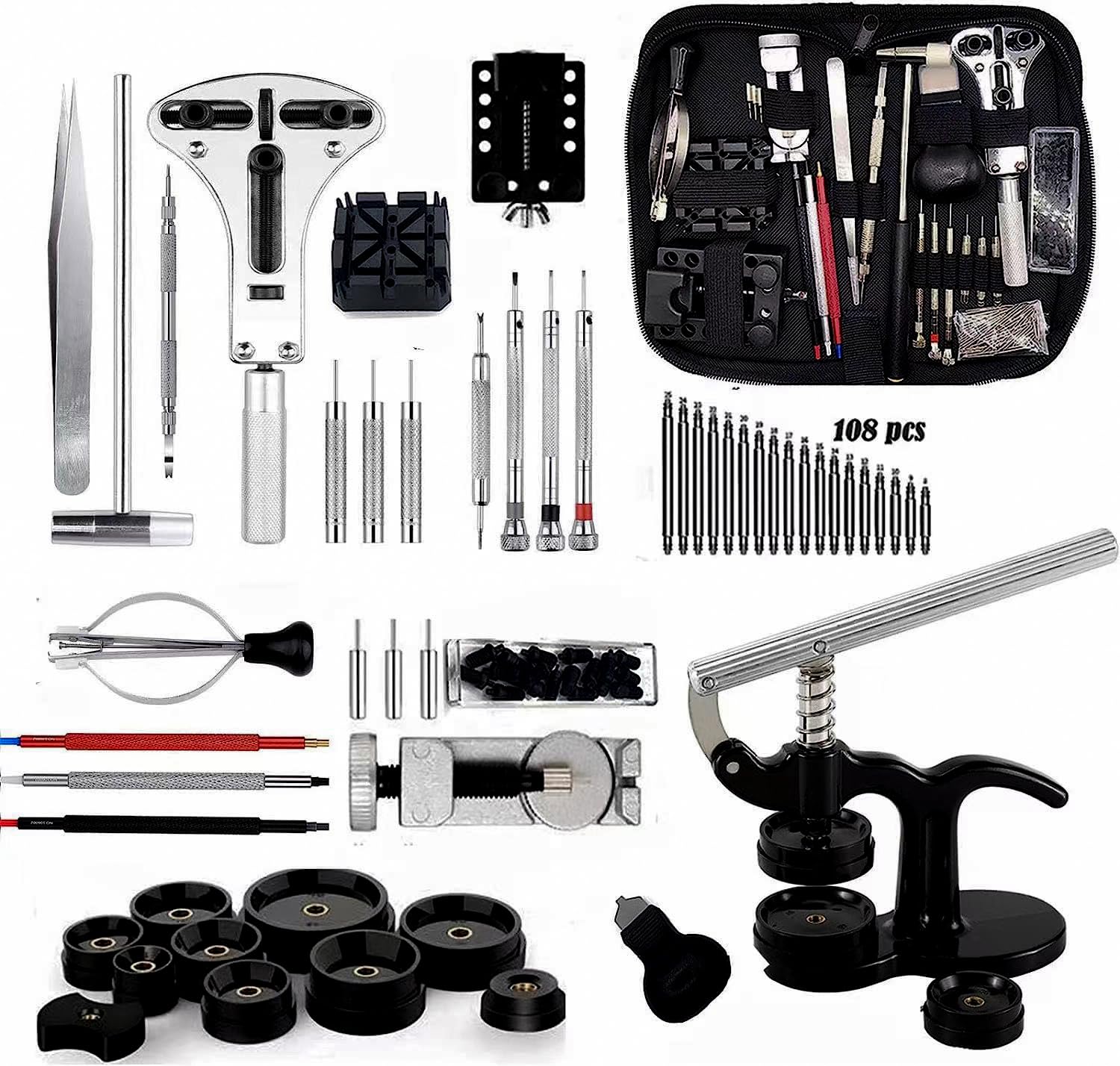 

[WESTHOOD] Инструменты для часов, набор инструментов для часов, инструменты для замены часов, регулировка ремня часов, открыватель задней крышки, застежка, набор инструментов для ремонта, точность