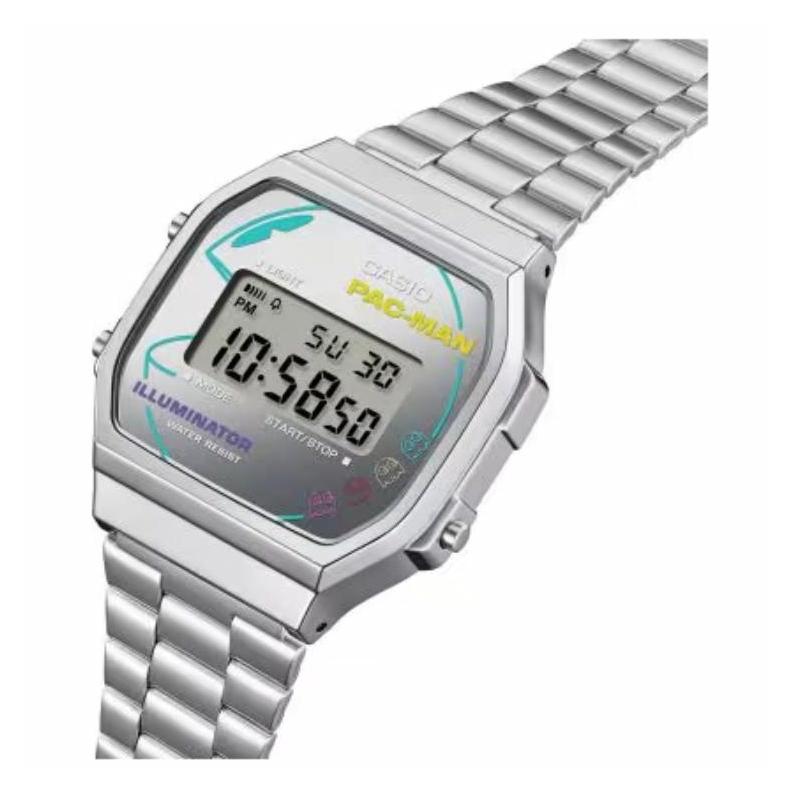 CASIO Waterproof Lifestyle Quartz Metal Strap Men and Women Same Style Gray Dial A168WEPC-7AJR