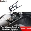 Interior Accessories For Nissan Sentra Bluebird Sylphy - 2024 Carbon Car Center Console Gear Shift Box Panel Cover Trim