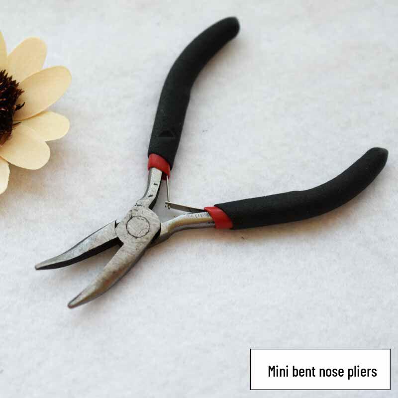 Stainless Steel Precision Needle-Nose Pliers: Non-Serrated, Round-Nose, Angled Cutters for DIY Craft & Jewelry Wire Wrapping