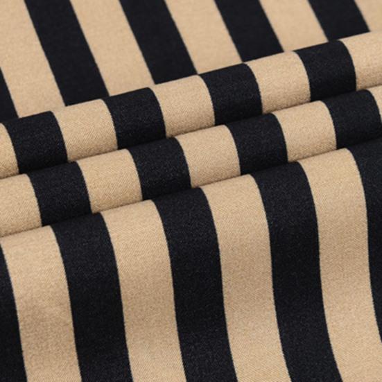 Men Shirt Formal Single-breasted Stripe Turn-down Collar Business Shirt for Work