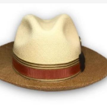 Panama Straw Hat Two-Color Splicing Sunshade Sunscreen Beach Hat Men'S And Women'S Summer Jazz Hat