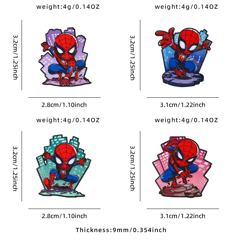 4Pcs Anime Cute Character Brooch Individuality Enamel Pin Backpack Clothing Jewelry Metal Badge Accessories Gift