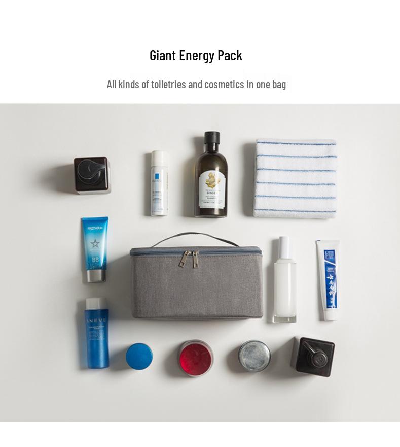 Trousse de maquillage et de toilette cationique imperméable pour les voyages - Trousse de rangement unisexe en tissu Oxford