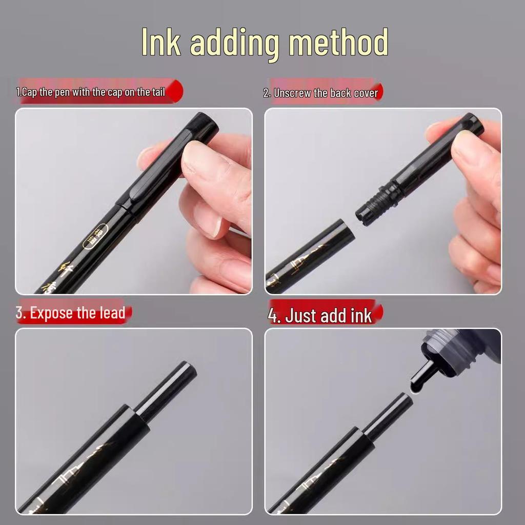 Offre spéciale pour les nouveaux arrivants: Stylo d'entraînement à la calligraphie à encre avec plume intégrée - Beau design, rechargeable.