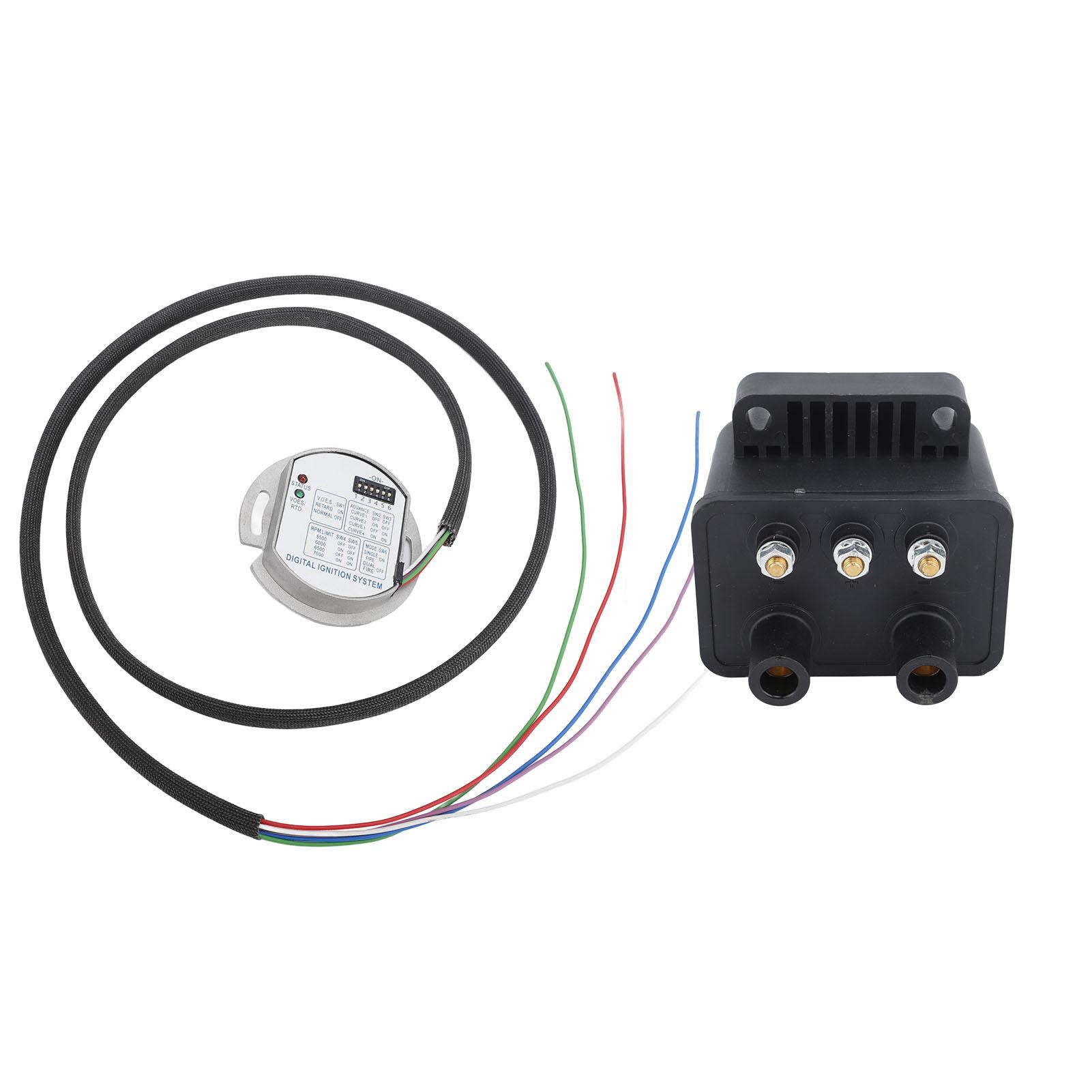 

Programmable Ignition Module 53‑660 Single Fire Ignition Coil Kit for Shovelhead Evolution