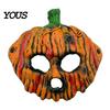 Wear-resistant Cosplay Accessory Halloween Pumpkin Masque for Adults, Creepy Scary Head Vintage Style Full Face Masquerade Prop, Costume Comfortable