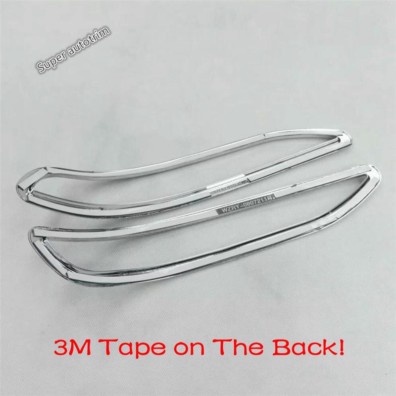 Car Rear Tail Fog Lights Lamp Foglight Frame Trim Cover ABS Chrome Accessories Exterior Kit For Chevrolet Equinox 2017 -