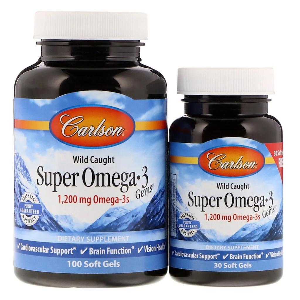 Wild Caught Super Omega-3 Gems, 1200mg - 100 + 30 Softgels