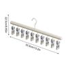 Hangers Pants Stainless Steel Space Saving Closet Organizer With 10 Clips For Jean Skirt Sock Scarf Home Bedroom Closet Wardrobe