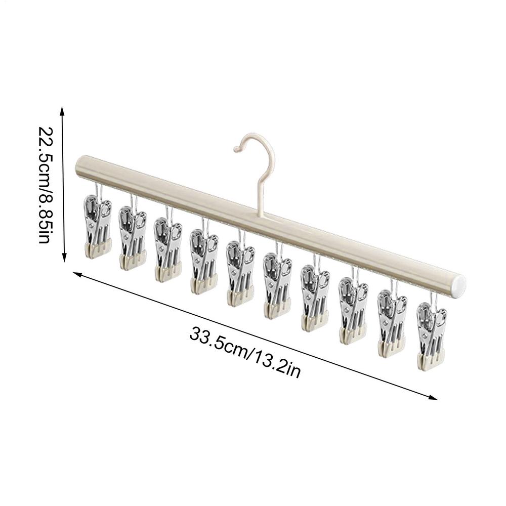 Hangers Pants Stainless Steel Space Saving Closet Organizer With 10 Clips For Jean Skirt Sock Scarf Home Bedroom Closet Wardrobe