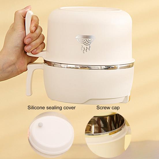 2300 ml robuster Snackbecher mit Deckel aus Edelstahl für Reis