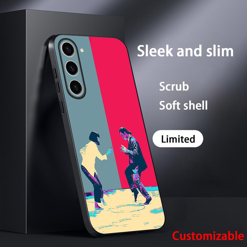 Classic Movies Pulp Fictions Poster Phone Case For Samsung Galaxy S26 S25 S24 S23 S22 S21 Plus Ultra Note20 Soft Black