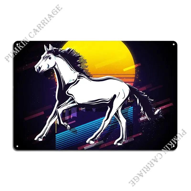 Horse Racing Metal Sign Design Funny Kitchen Cinema Tin Sign Poster