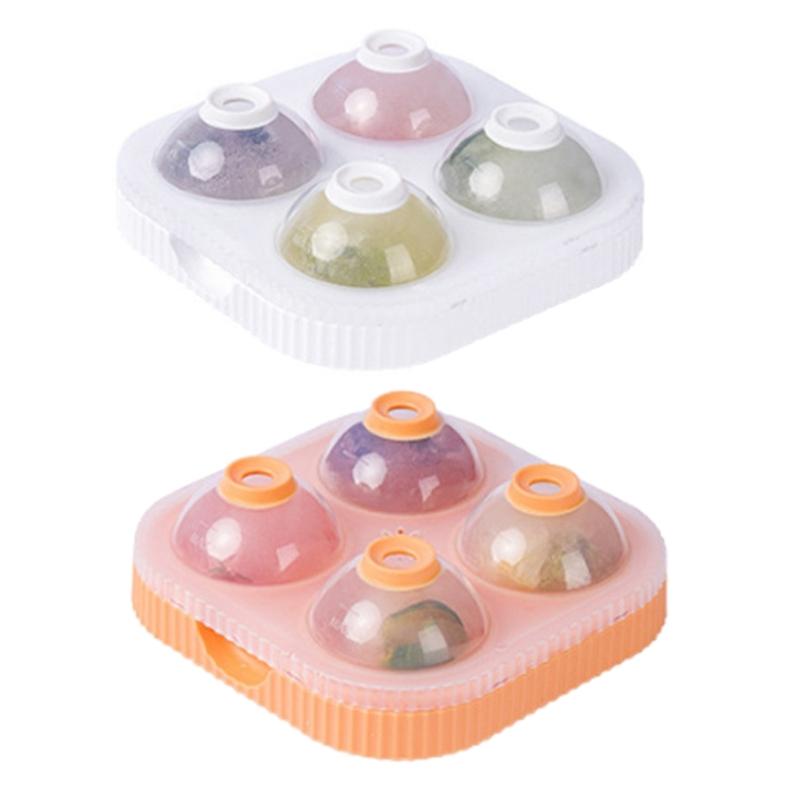Round Shaped Ice Cube Moulds Ice Cube Trays Kitchen Hand Making Tools Ice Cube Maker for Chilling Whiskey Beverages