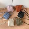 Autumn Winter Fashion PU Leather Crossbody Bag Versatile Use Inner Insert Pocket Shoulder Bag Elegant Pleated Square Bag