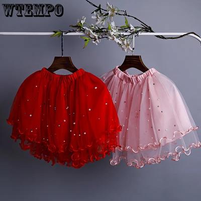 Summer Korean Version Mesh Short Skirt Girl Versatile Dance Performance Fluffy Skirt