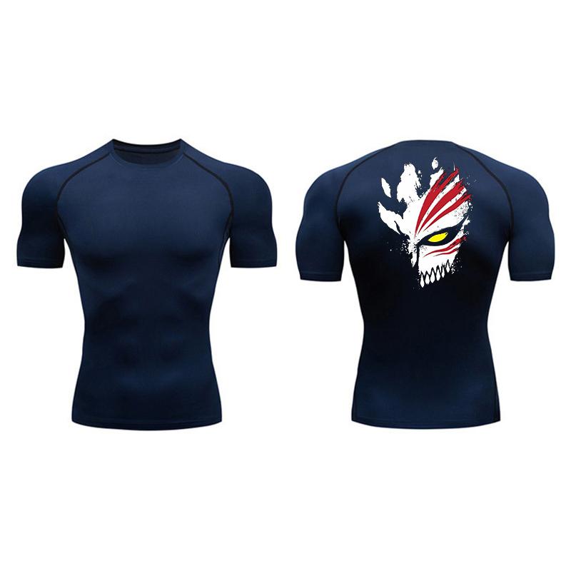 

Graphic Short Sleeve Compression Shirt for Men Summer Athletic Quick Dry Tshirt Gym Workout Running Tees Tops Sporty Baselayers XXXL