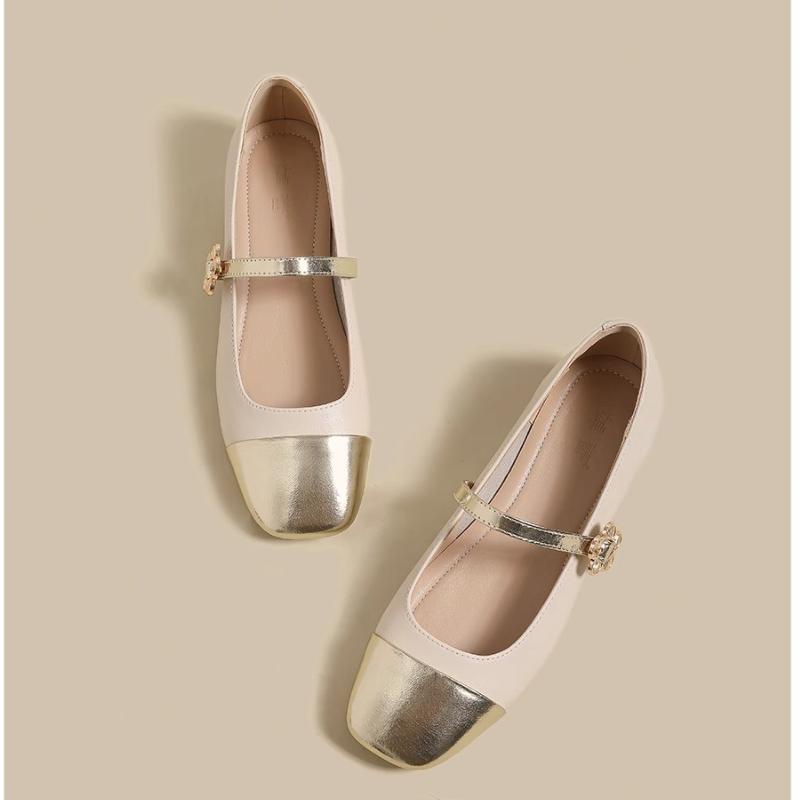 Fashion Mary Jane Shoes Women 2024 Summer New Small Fragrant Wind Flat Shoes Women Evening Wind Gentle  French Small Leather Shoes