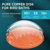 Triple-Point Support Bird Bath Copper Disk 0.6mm Reinforced 99.99% Pure Copper Mellbree Bird Bath Copper Disk