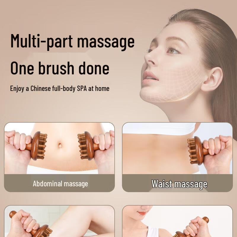 Sandalwood Meridian Massage Brush Kit