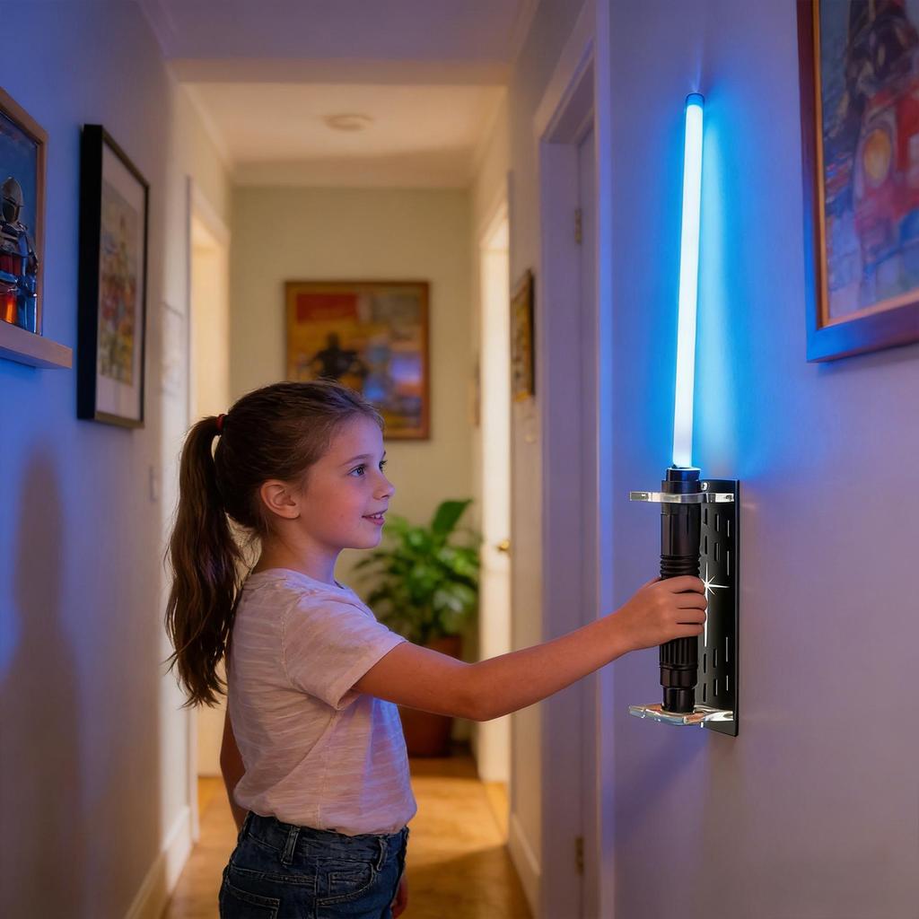 Acryl Klar Lichtschwert Ständer Vertikal Acryl Sammlerstück Organizer Wandhalterung Lagerregal Für Lichtschwert Display Ständer