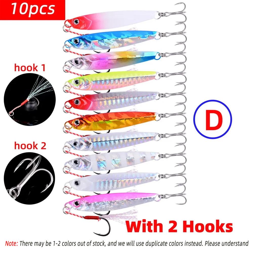 

10 шт. Приманка-карандаш Металлическая литая приманка 7 г/10 г/17 г/21 г/28 г/40 г/60 г Береговая ловля Морской окунь Искусственная приманка Рыболовные снасти 28g