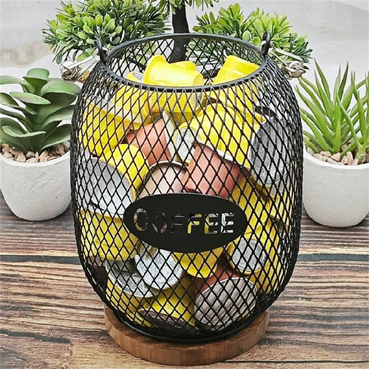 Fashionable Coffee Accessory Storage Basket With Protective Opening Portable for Maintaining Cleanliness and Order