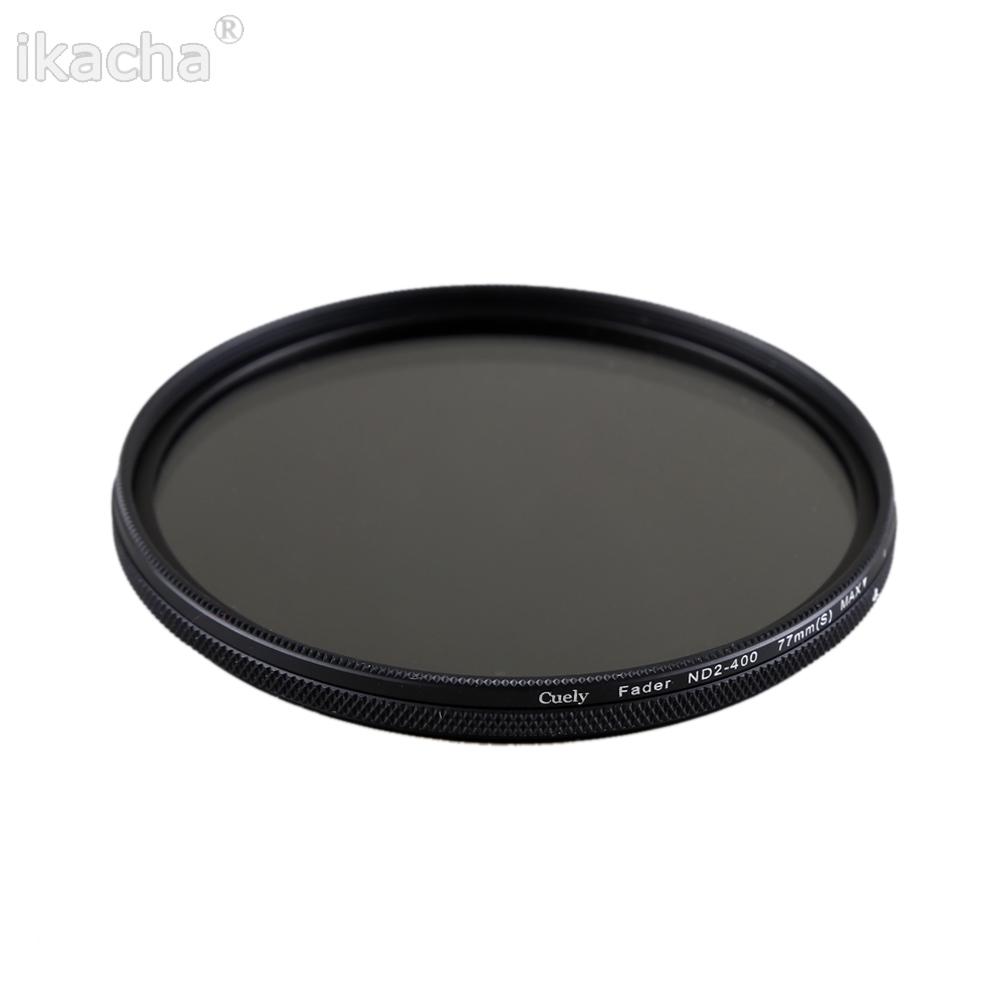 ND2-400 Neutral Density Fader Variable ND filter Adjustable 49/52/55/58/62/67/72/77/82mm for Canon Nikon Sony Pentex Camera