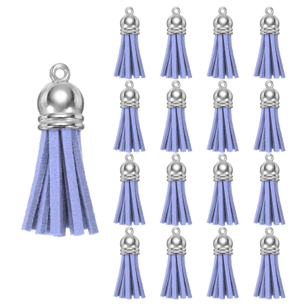 200 szt. Chwosty do breloczków, Hurtowe skórzane chwosty do rękodzieła, Kolorowe wisiorki z chwostami do akrylowych półfabrykatów, Kolczyki