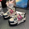 Dad Shoes Women's 2026 Autumn New Thick soled Leather Sports and Leisure Shoes Breathable Inner Height Increasing Women's Shoes