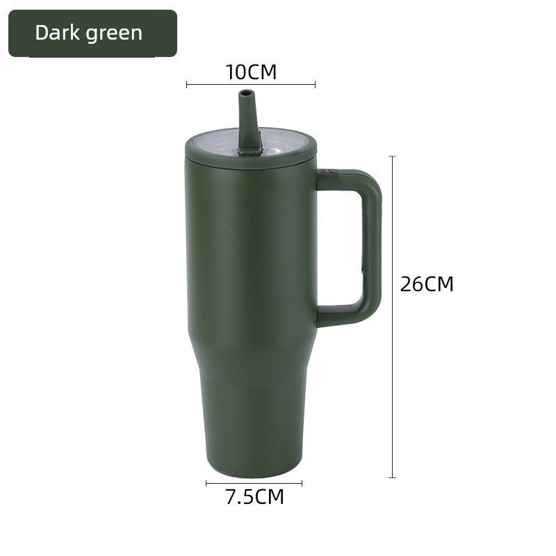 40Oz Cup Large Capacity Vacuum Cup Large Capacity Foldable Cup with Straw Accompanying Car Best Selling Large Ice Cup