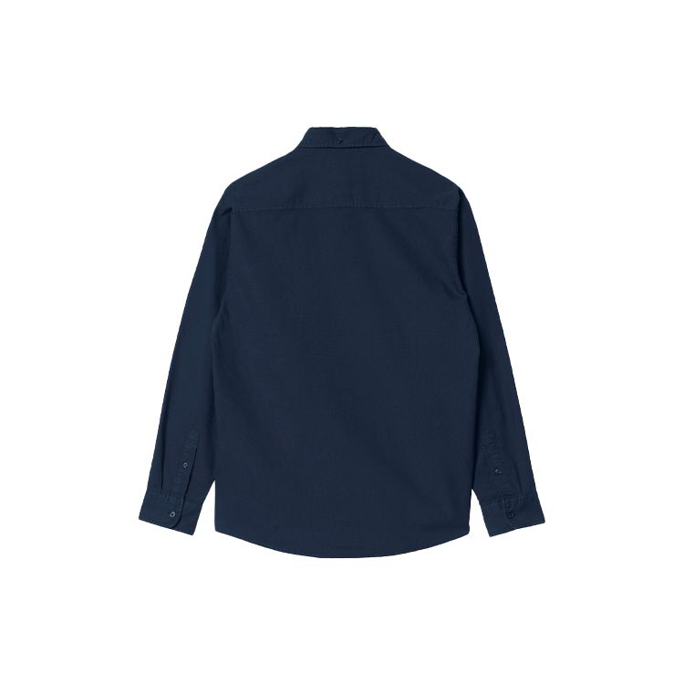 Carhartt WIP Loose Fit Long Sleeve Shirt With Small Logo Men Shirts Deep-Navy I030238-1C-GD