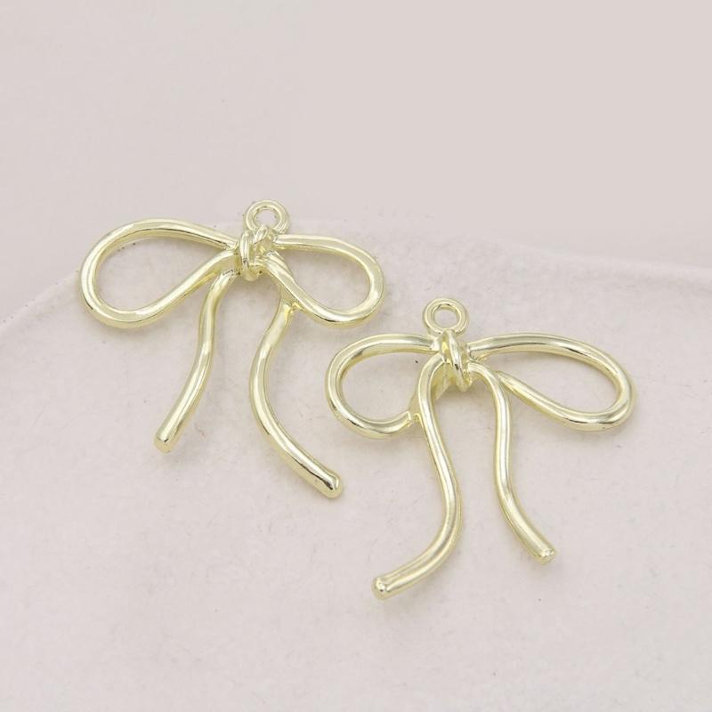 Unique Bowknot Shaped Metal Decorations Jewelry Making Part Earring Pendant Bracelet Necklace Pendant for Jewelry Making