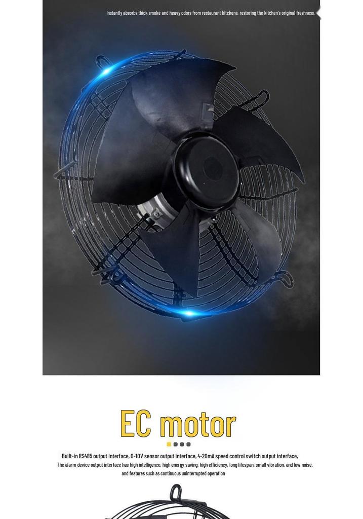 High-Efficiency Low-Noise Silent EC Axial Fan for Heat Dissipation